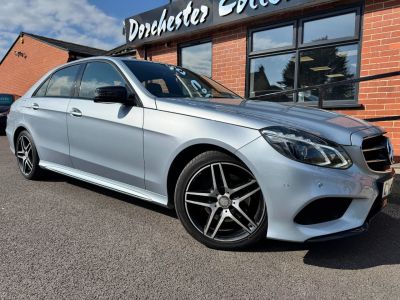 Mercedes-Benz E Class 2.1 E220 BlueTEC AMG Night Edition 4dr 7G-Tronic Saloon Diesel SilverMercedes-Benz E Class 2.1 E220 BlueTEC AMG Night Edition 4dr 7G-Tronic Saloon Diesel Silver at Dorchester Collection Dorchester